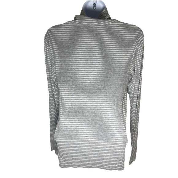 Arizona Jean Co. Women’s Heather Grey Striped Long Sleeve Turtleneck XL 16 NWT - Picture 3 of 8